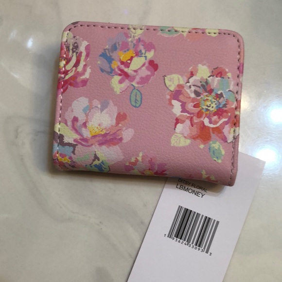 Betsey Johnson Luv Betsey Snap Card Wallet Pink Ditsy Floral Print NWT - Picture 6 of 13